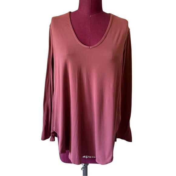 Lululemon Acadia long Sleeve Athletic Shirt size 10 Mauve Red - Picture 1 of 8